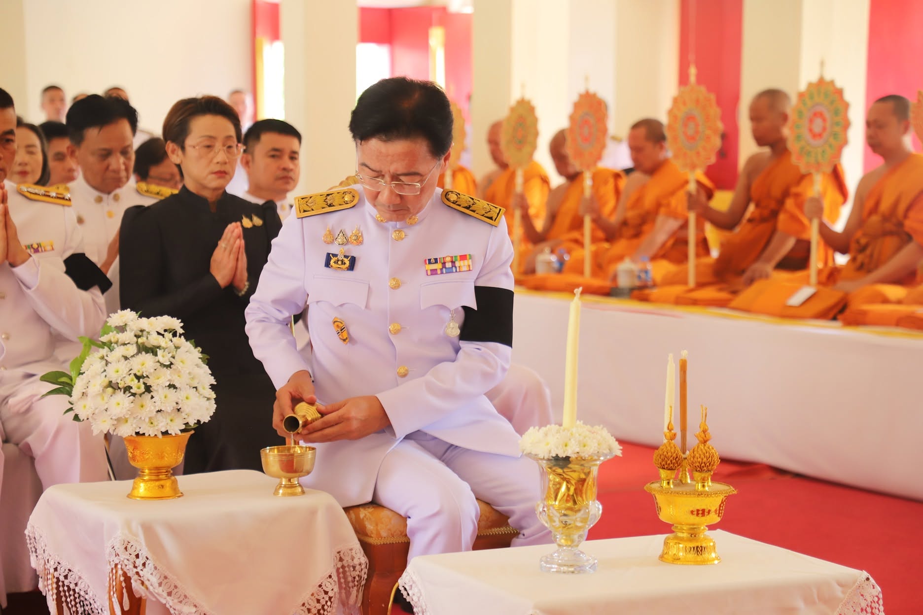 title - ส.ป.ก. ยโสธร ร่วมพิธีทำบุญตักบาตรและพิธีบำเพ็ญกุศล (สัตตมวาร ๗ วัน) เพื่ออุทิศถวายเป็นพระกุศล สมเด็จพระเจ้าลูกเธอ เจ้าฟ้าพัชรกิติยาภา นเรนทิราเทพยวดี กรมหลวงราชสาริณีสิริพัชร มหาวัชรราชธิดา  ณ วัดศรีธรรมาราม (พระอารามหลวง) อำเภอเมืองยโสธร จังหวัดยโสธร